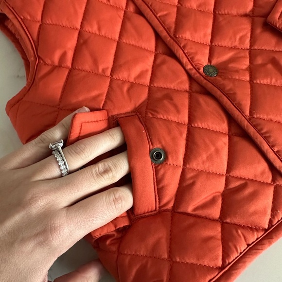 Janie & Jack Quilted Vest Insulated Front Snaps Burnt Orange Size 12-18-C10 - Picture 3 of 9
